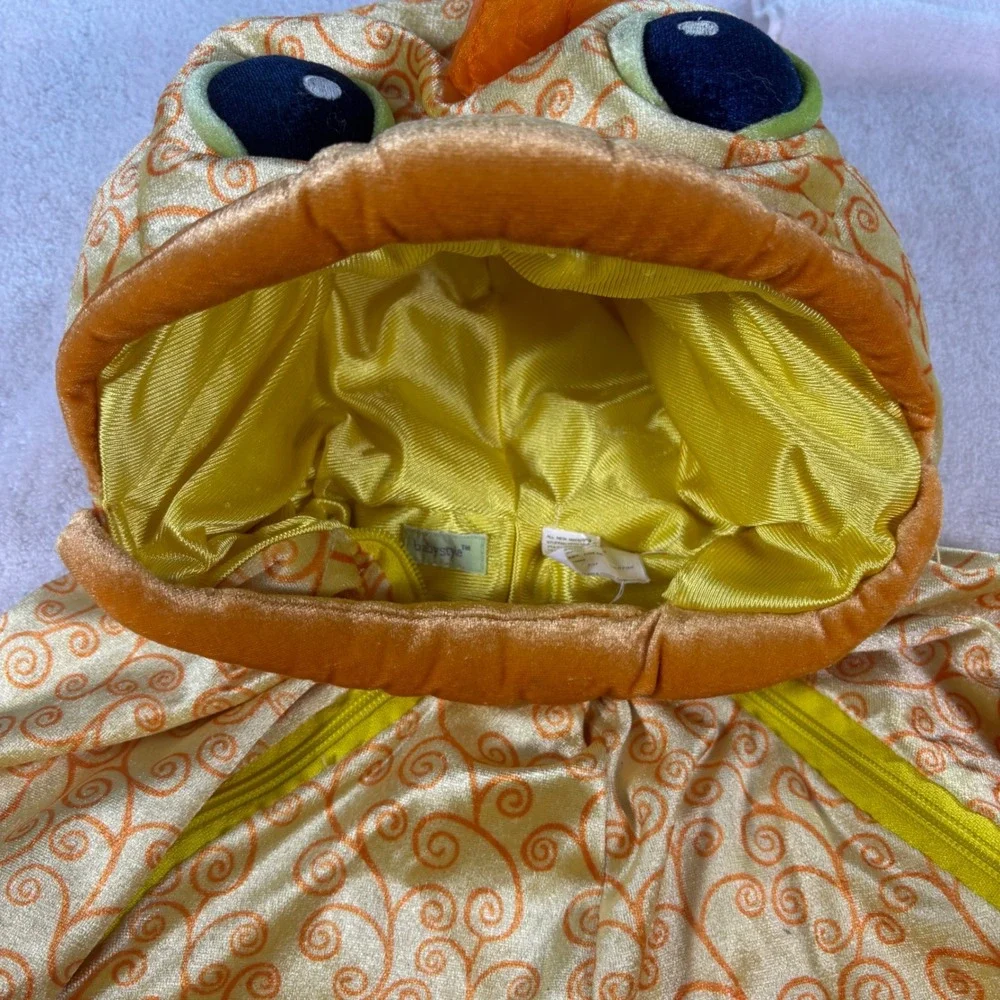 Vintage BabyStyle Gold Fish Costume 2T Hooded Jumpsuit Halloween Orange Bright‎